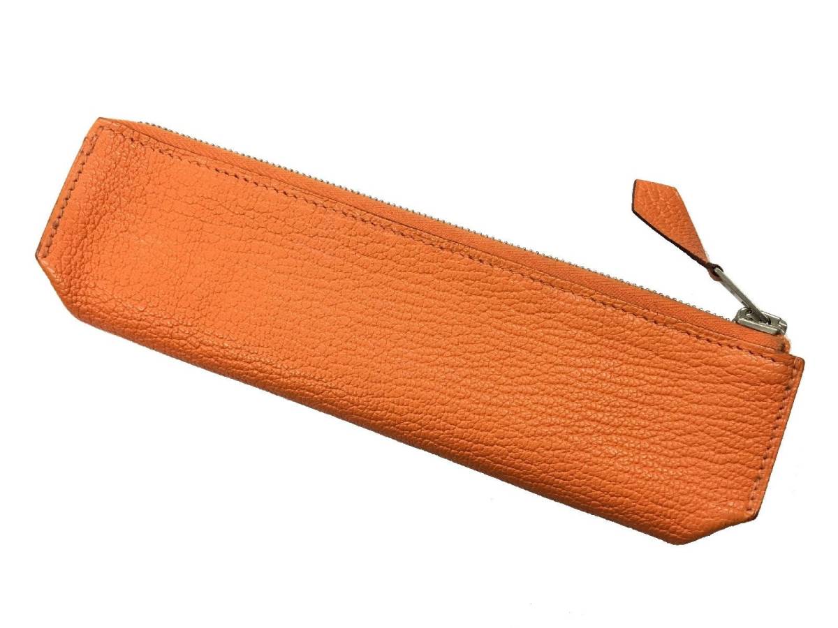 美品 正規品 HERMES エルメス Piccolo ピッコロ レザー ペンケース 