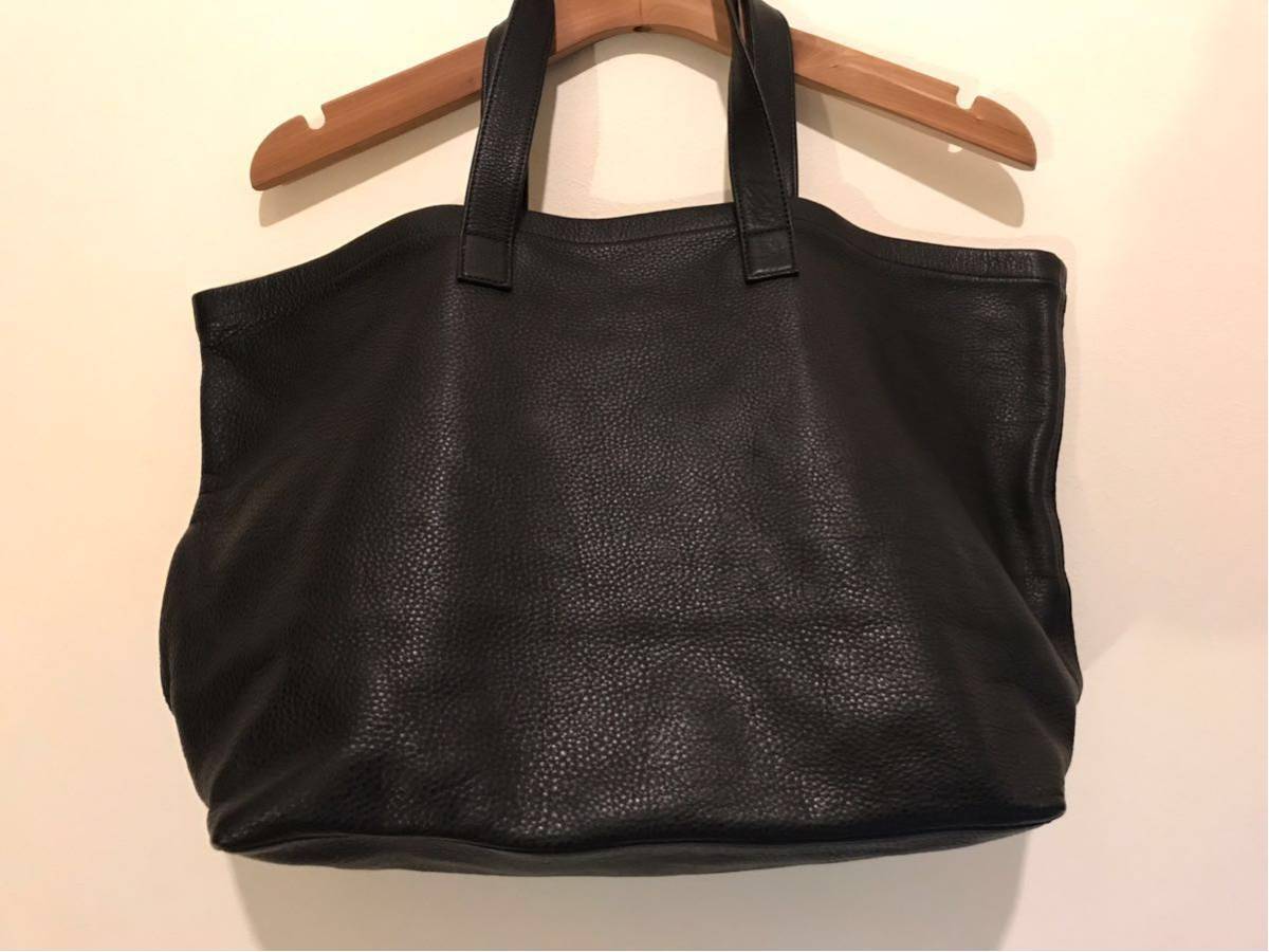 定価 37800円 超美品 MARGARET HOWELL マーガレットハウエル レザー トート バッグ 大 ブラック MHL yaeca