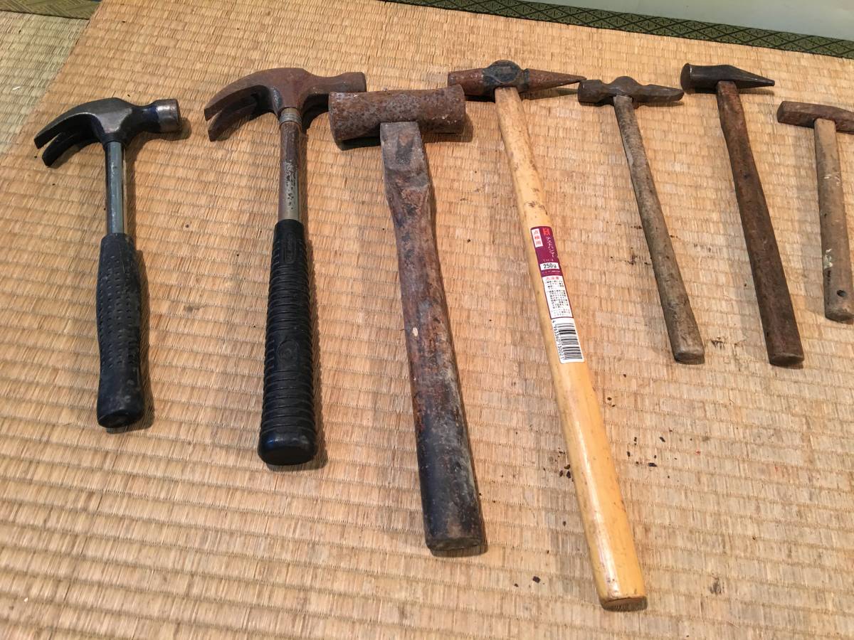 Y11 手工具 いろいろ まとめて 大工道具 古道具 金づち ハンマー トンカチ 大量 ハンドツール 大工道具 売買されたオークション情報 Yahooの商品情報をアーカイブ公開 オークファン Aucfan Com