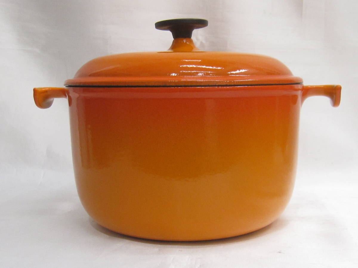 【LE CREUSET/ル・クルーゼ】ENZO MARI/深鍋/両手鍋/20㎝/オレンジ[R]