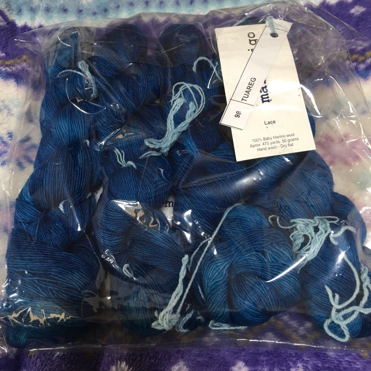 マラブリゴレース 98 TUAREG 4カセセット 毛(ベビーメリノ)100% 50gカセ 極細 malabrigo Lace 毛糸 新品未使用 マラブリゴ レース