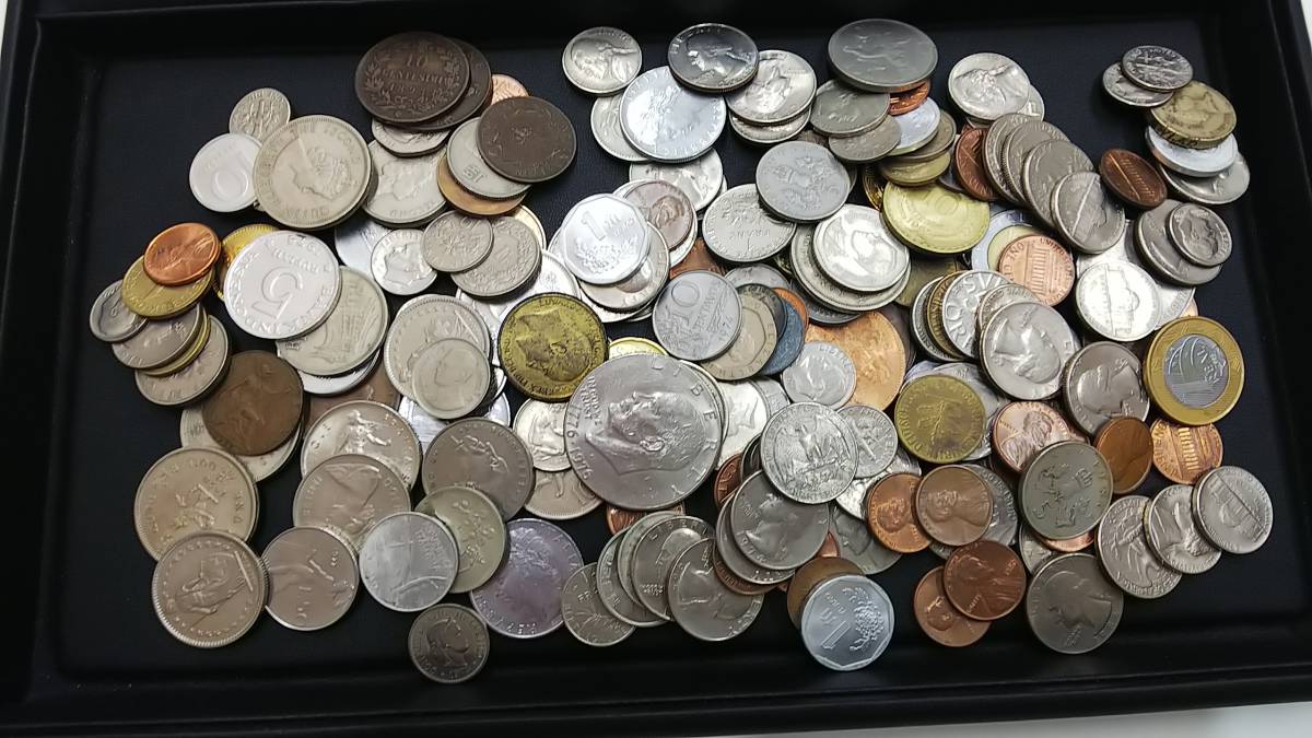 958】外国銭 硬貨 銀貨？ 外国コイン アメリカ 中国 韓国 世界各国 色々 おまとめ 約