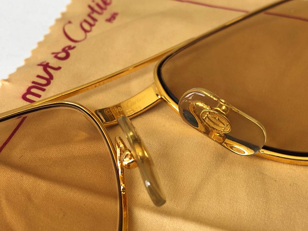 カルティエ Cartier カルティエ ビンテージサングラス 56□16 フランス