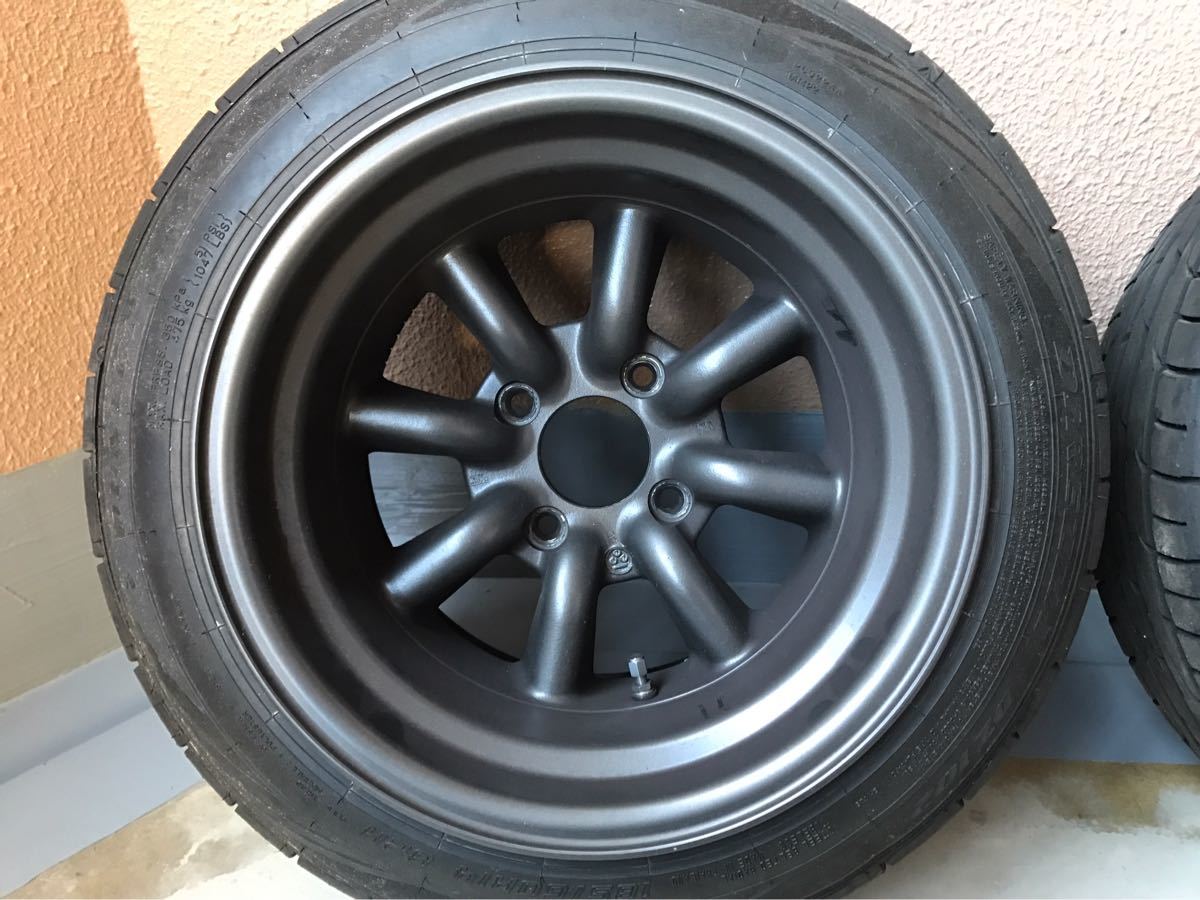 RSワタナベ Rタイプ 9.5J-14 114.3 OFF-25☆2本セットタイヤ付き AE86 