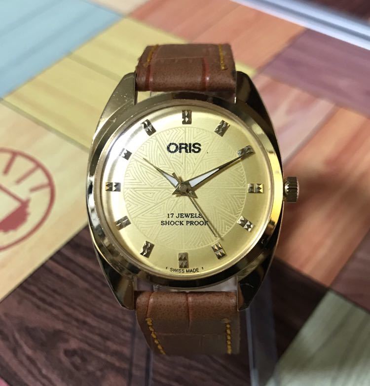 ◎美品 オリス ORIS ゴールド色 SWISS 17石 機械式手巻き アンティーク