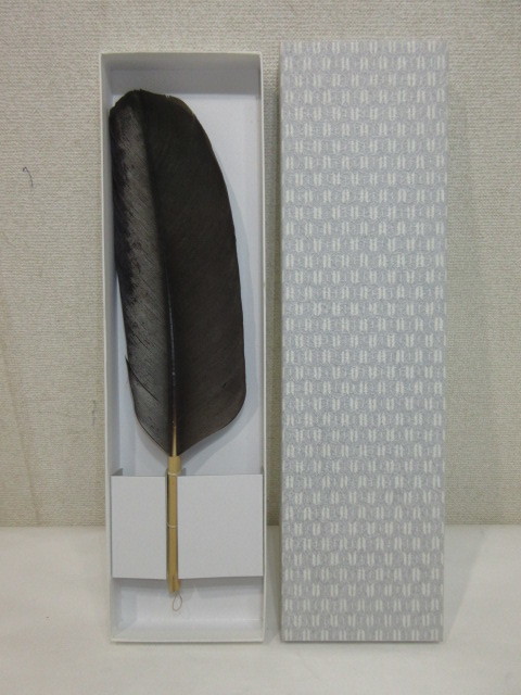 『鶴対　羽箒』共箱　炉用風炉用　茶道具 鶴対 羽箒』共箱 炉用風炉用 茶道具 茶道具 炭道具 羽箒 唐国鳥