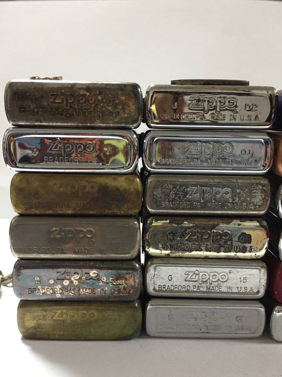 ZIPPO ジャンク ライター 価格セール 大量まとめ 49個 着火未確認 アメリカ 公式通販 15個 セット zippo いろいろ ジッポ ジッポー 1996年製