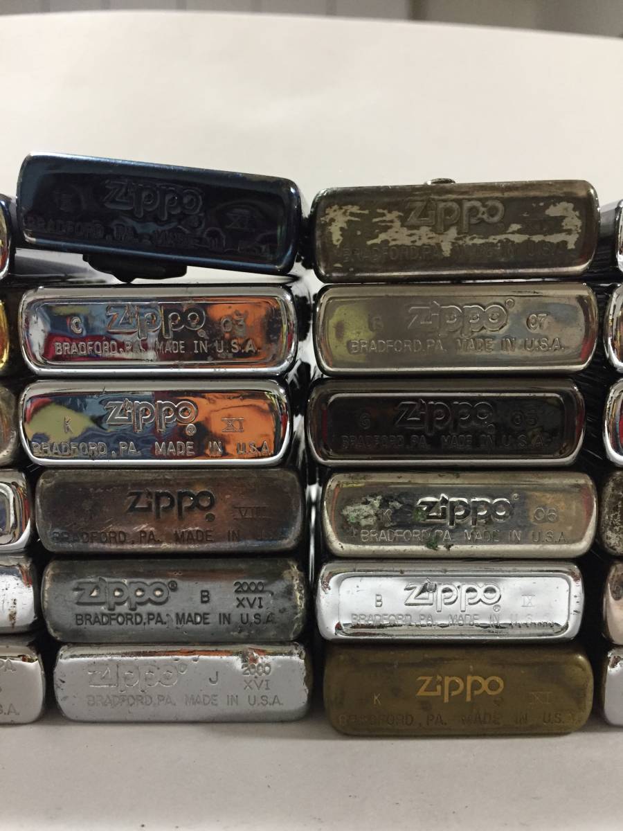 ZIPPO ジャンク ライター 価格セール 大量まとめ 49個 着火未確認 アメリカ 公式通販 15個 セット zippo いろいろ ジッポ ジッポー 1996年製