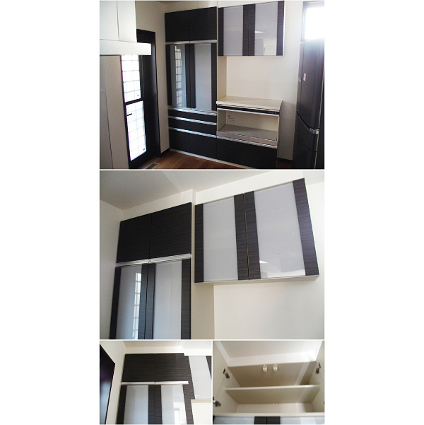 ■SJ150IB/モデルルーム展示品/CLEAN UP/クリナップ/40万/システム収納棚/リフォーム/モダンデザイン/焦げ茶木目