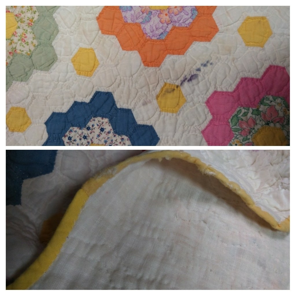 Antique アンティーク アンティークキルト 日本 grandmothers flower