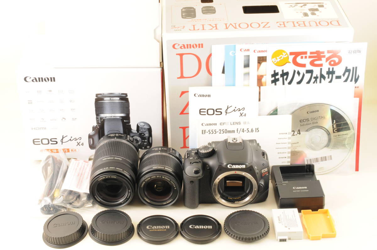 ☆付属完備☆ Canon キャノン EOS Kiss X4 ダブルズームキット #9008