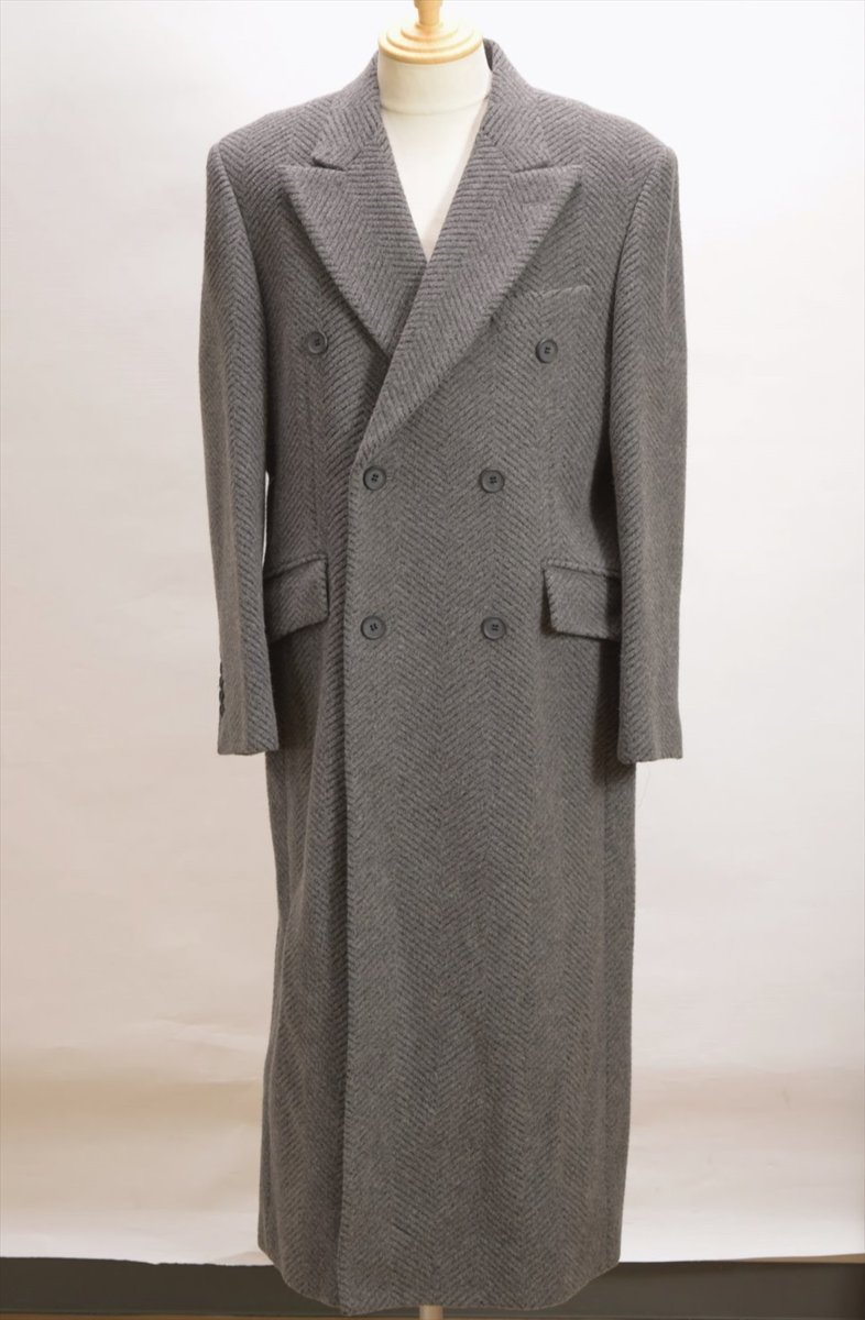 高級】MEN'S TENORAS ダブルチェスターコート ロング マキシ丈 L