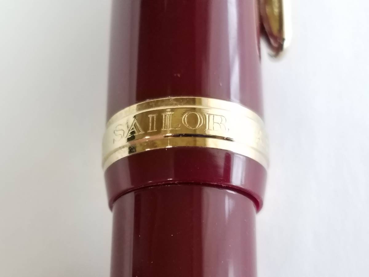 SAILOR JAPAN FOUNDED 1911 セーラー 万年筆 14K ペン先 ボルドーカラー