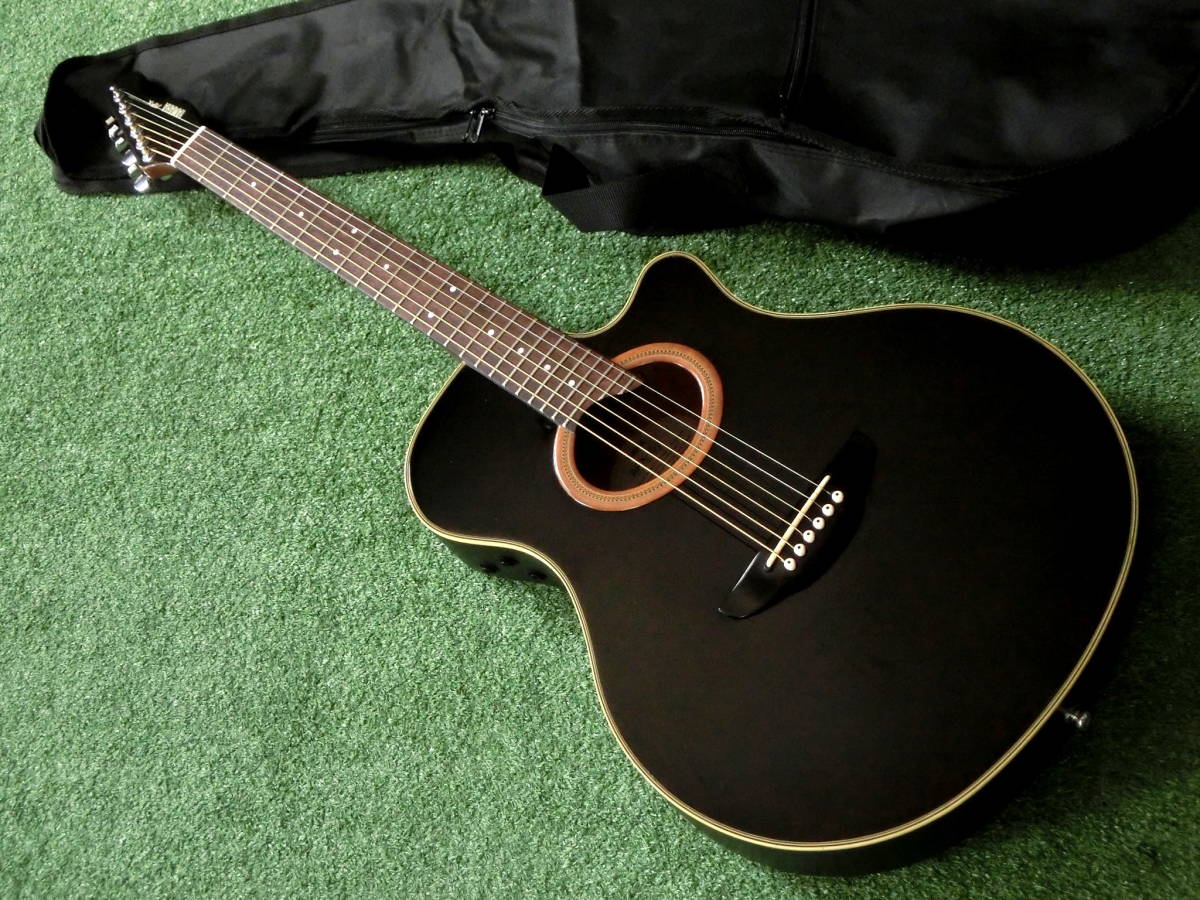 即決 YAMAHA APX-6S 真黒エレアコギター 良音ヤマハ製エレクトリック