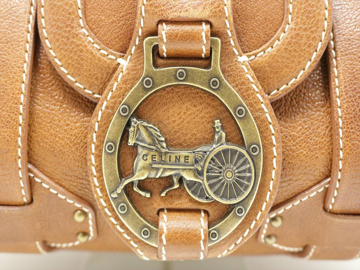 本物保証｜セリーヌ ミニ ボストン ショルダー トート バッグ 馬車 