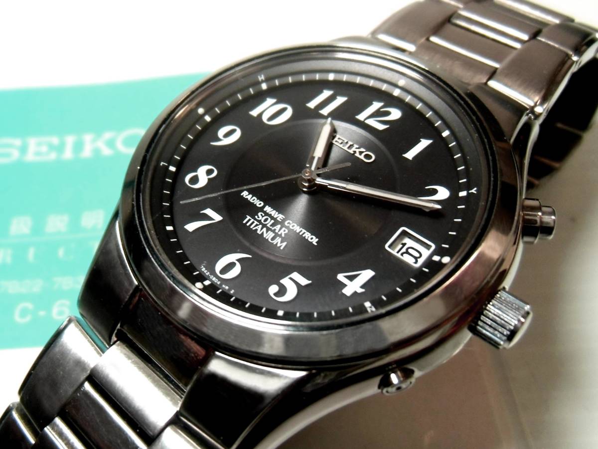 SEIKO スピリット ソーラー電波時計 SBTM115 TITANIUM 希少☆超美品】 セイコー スピリット 電波ソーラー時計 SBTM115 ☆定価