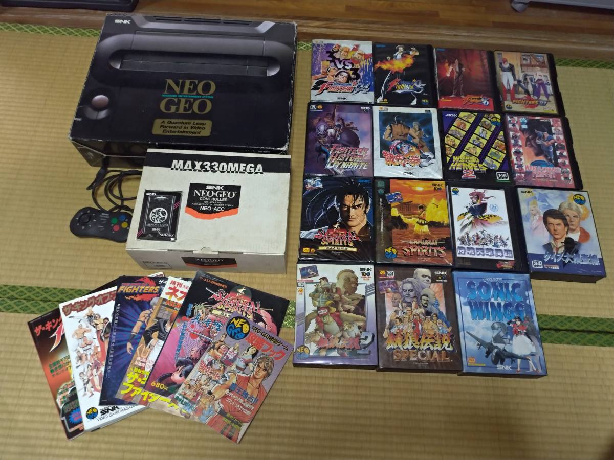 SNK NEOGEO ソフト3本セット 箱説付き コントローラー×2 ソフト一本 