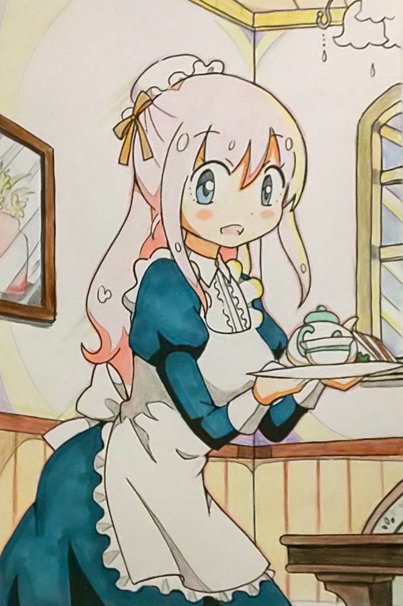 手描き イラスト オリジナル おはようございますのメイドさん 手描きイラスト 売買されたオークション情報 Yahooの商品情報をアーカイブ公開 オークファン Aucfan Com