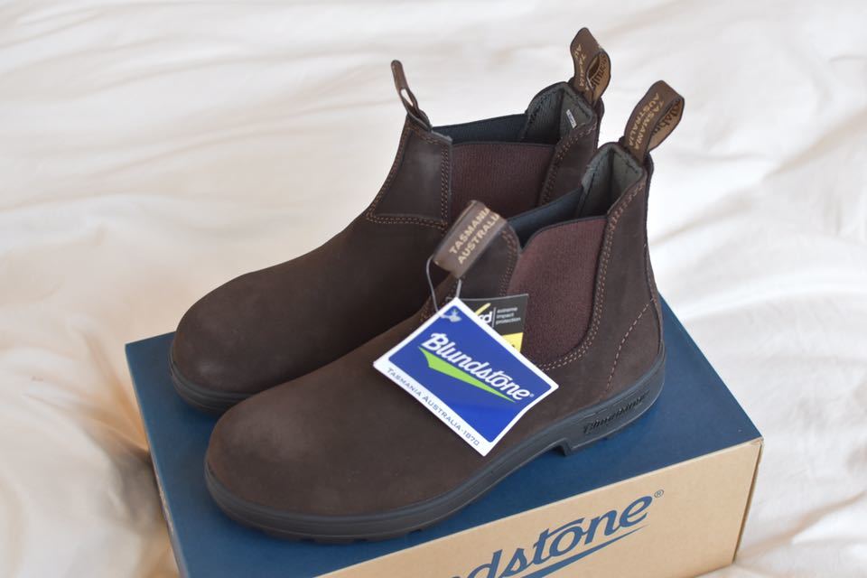 国内正規 タグ付き 未使用品 ブランドストーン blundstone サイドゴア スエード茶 uk7 us8 26cm 
