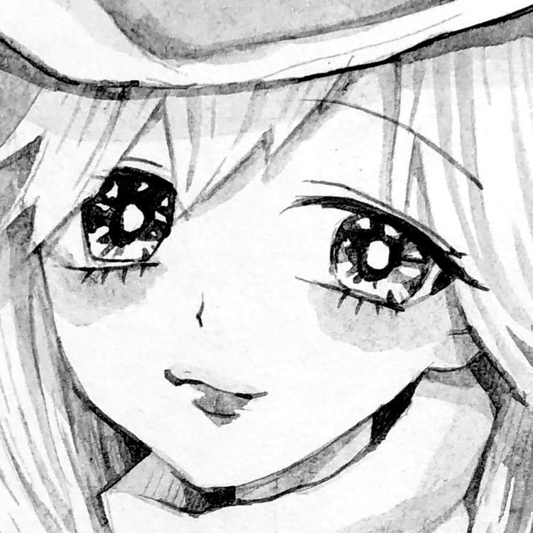 手描きイラスト 東方project クリスマス コスプレ サンタ ホワイトロック モノクロ レティ 同人 東方 色紙 本日特価 同人