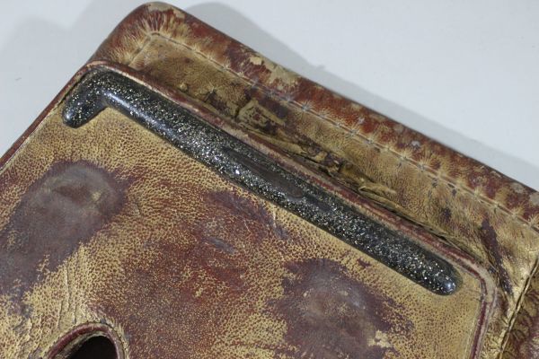 ▲▽肌付　切付　下鞍　革　江戸時代　38×45ｃｍ　3.14ｋｇ　野馬追/相馬/轡/古式馬具/鎧/甲冑/武具▲▽_3