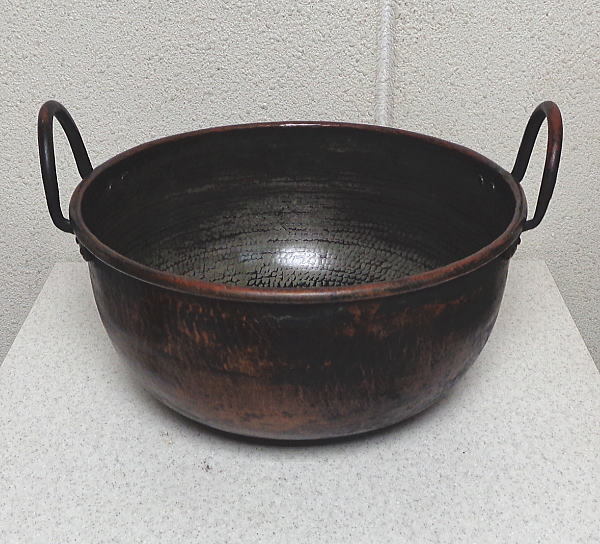 中古 税込 業務用 銅製 両手ナベ 手鍋 銅鍋 なべ 鍋 直径39㎝ 現状品