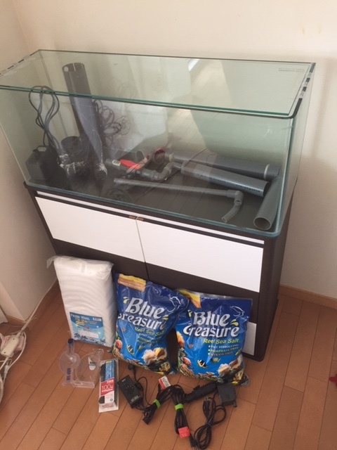 【引取り限定】90cm×30cm×36cm オーバーフロー水槽セット三重管_1