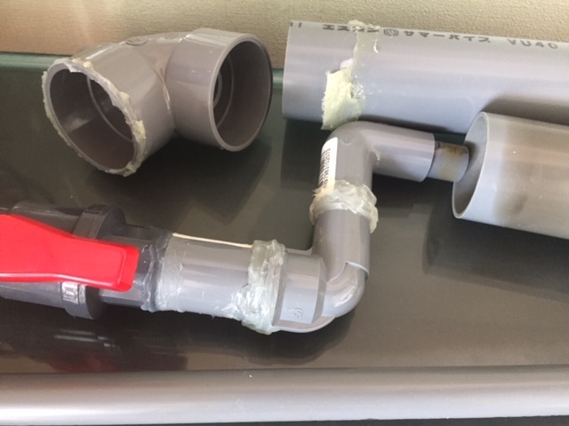 【引取り限定】90cm×30cm×36cm オーバーフロー水槽セット三重管_7