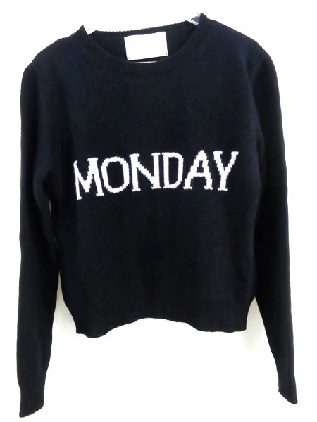 ◇ ALBERTA FERRETTI アルベルタフェレッティ MONDAY カシミヤ混 長袖 ニット セーター 40 ブラック * 1000026984192