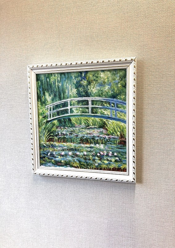 油絵 風景画『睡蓮の池*クロードモネ模写』肉筆1点物 名画 インテリア
