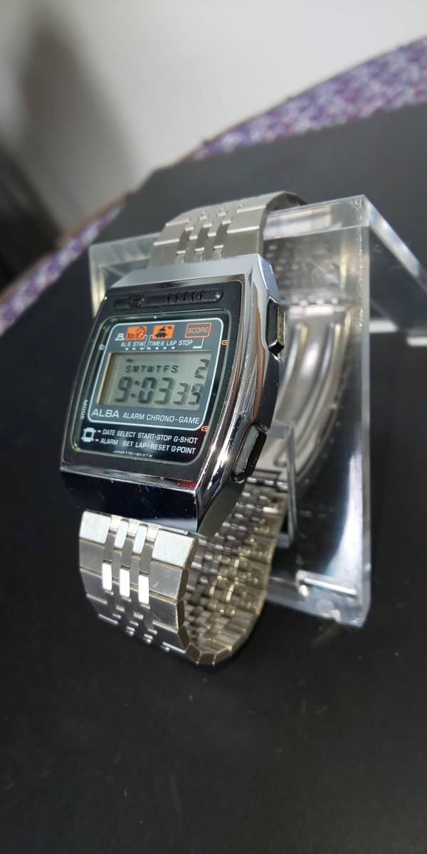 Yahoo!オークション Y761-5010 ALBA SEIKO CHRONO-GAME ア セイコー 