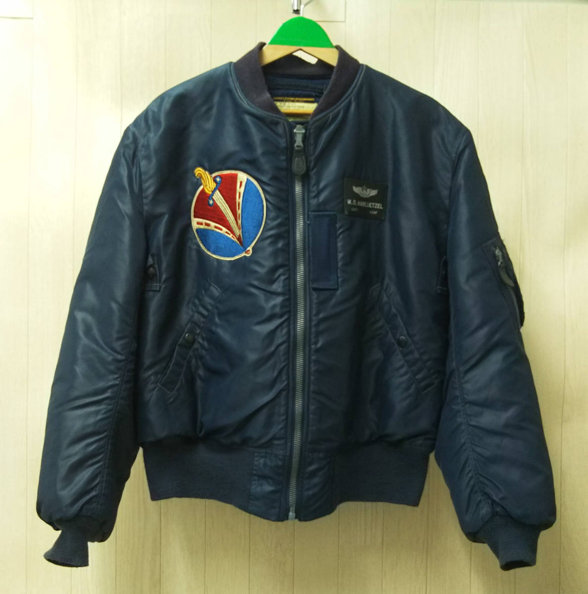 U.S.AIR FORCE ユー・エス・エアフォース MA1/フライトジャケット B-15C ネイビー 表記サイズ:42 冬 店舗受取可