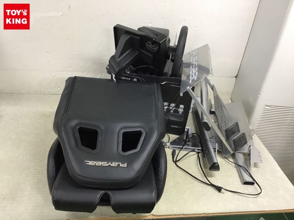 同梱不可 /2個口 動作確認済 ロジクール G27レーシングホイール プレイシートセット