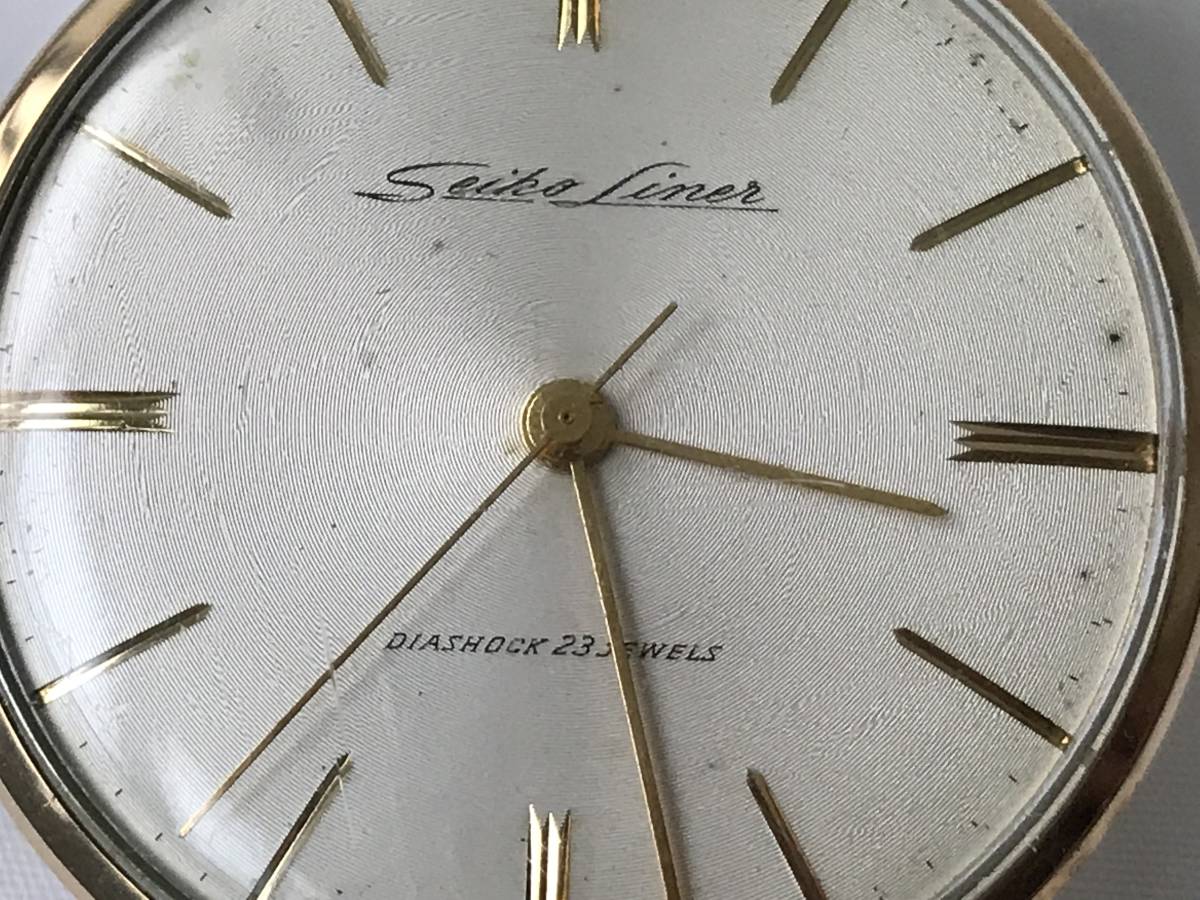 【稼働品】60's SEIKO Liner 23石 筆記体 SD文字盤 手巻き 1960年代 セイコー ライナー 23石 SEIKO LINER 手巻き