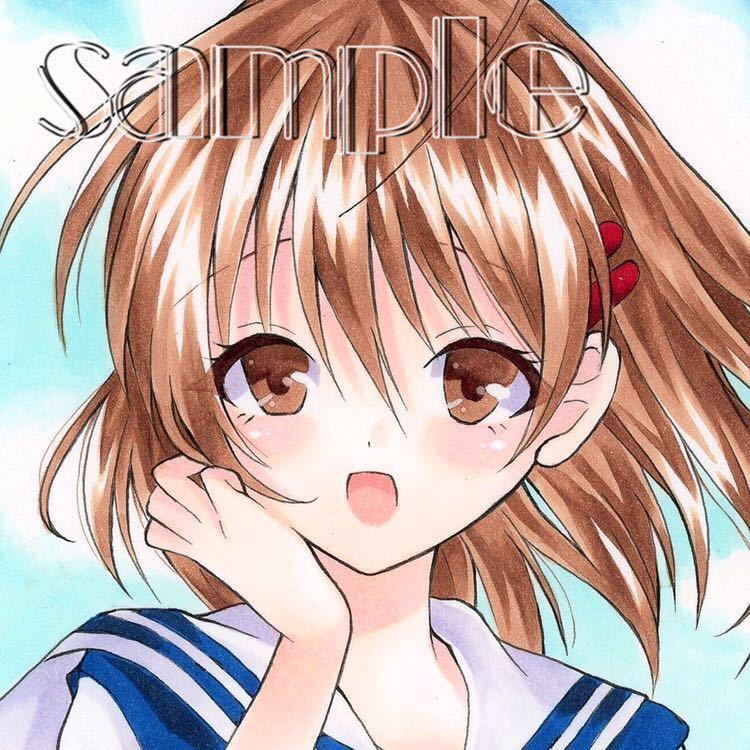 ☆同人手描きイラスト☆CLANNAD☆古河渚☆A5☆(手描きイラスト)｜売買