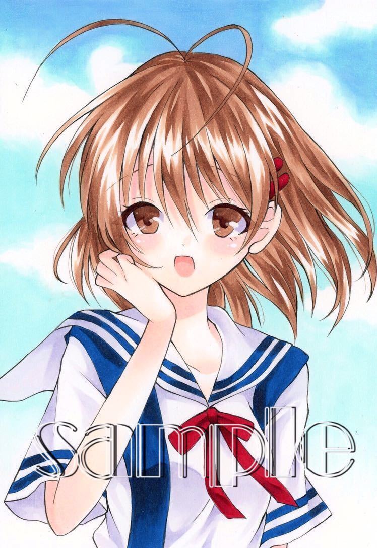 ☆同人手描きイラスト☆CLANNAD☆古河渚☆A5☆(手描きイラスト)｜売買