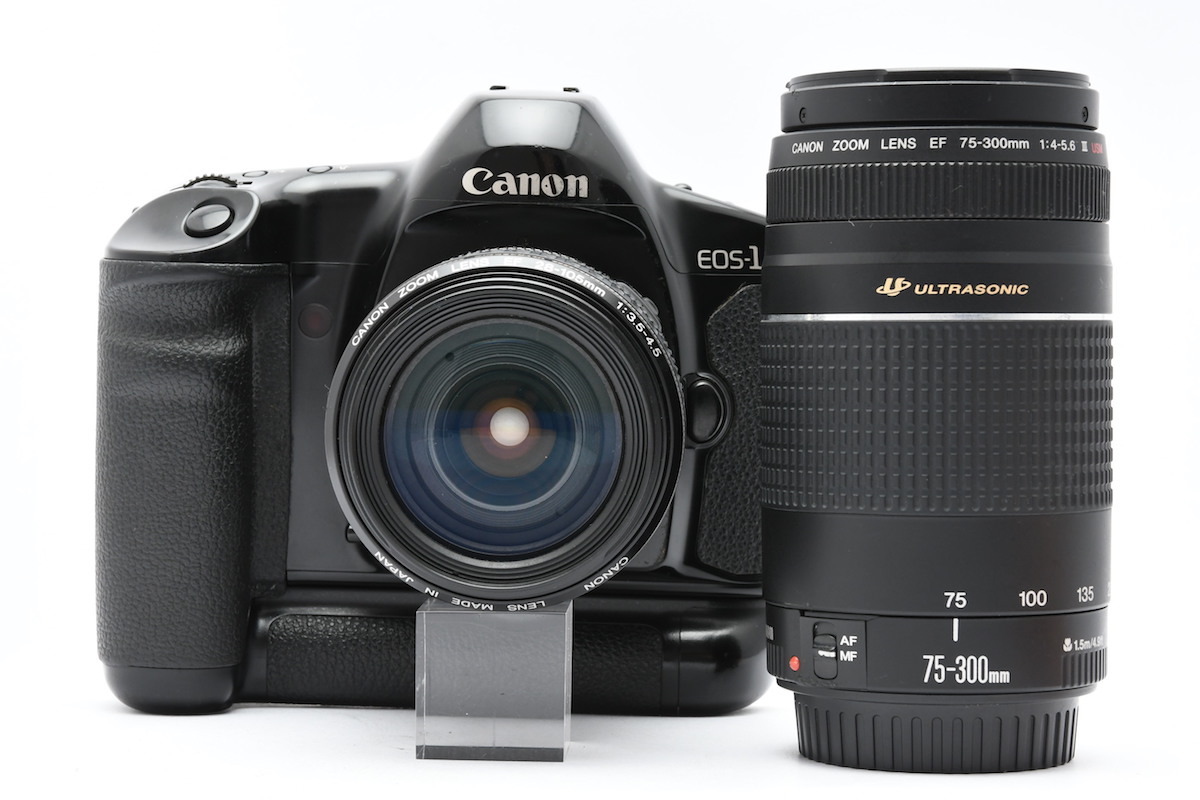 ◇ Canon キヤノン EOS-1N + Canon ZOOM LENS EF 28-105mm F3.5-4.5 + Canon ZOOM LENS EF 75-300mm F4-5.6 ズームレンズ セット AF一眼
