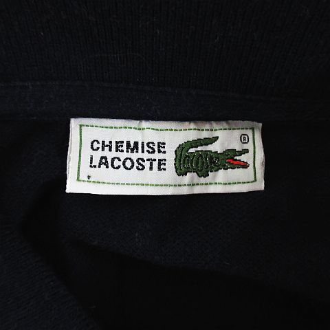 ラコステ LACOSTE ポロシャツ 長袖 ロゴ ワッペン 4 ネイビー ※EKM