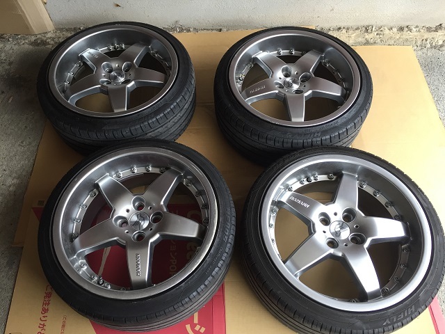 HAMANN 17インチ アルミホイール 4本 17-8J +43 100-4H 215/40R17 