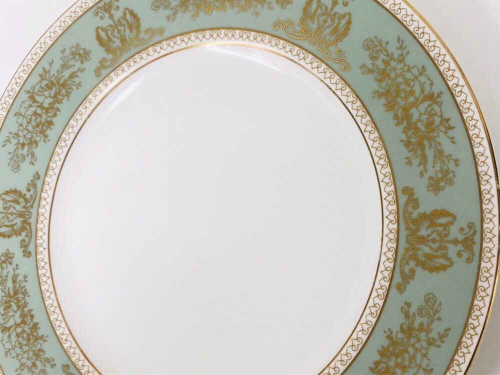 Wedgwood ウェッジウッド コロンビア セージグリーン 27cm プレート 計