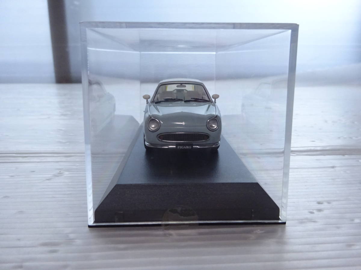 送60】1円～ 京商 1/43 日産 フィガロ ペールアクア ミニカー 