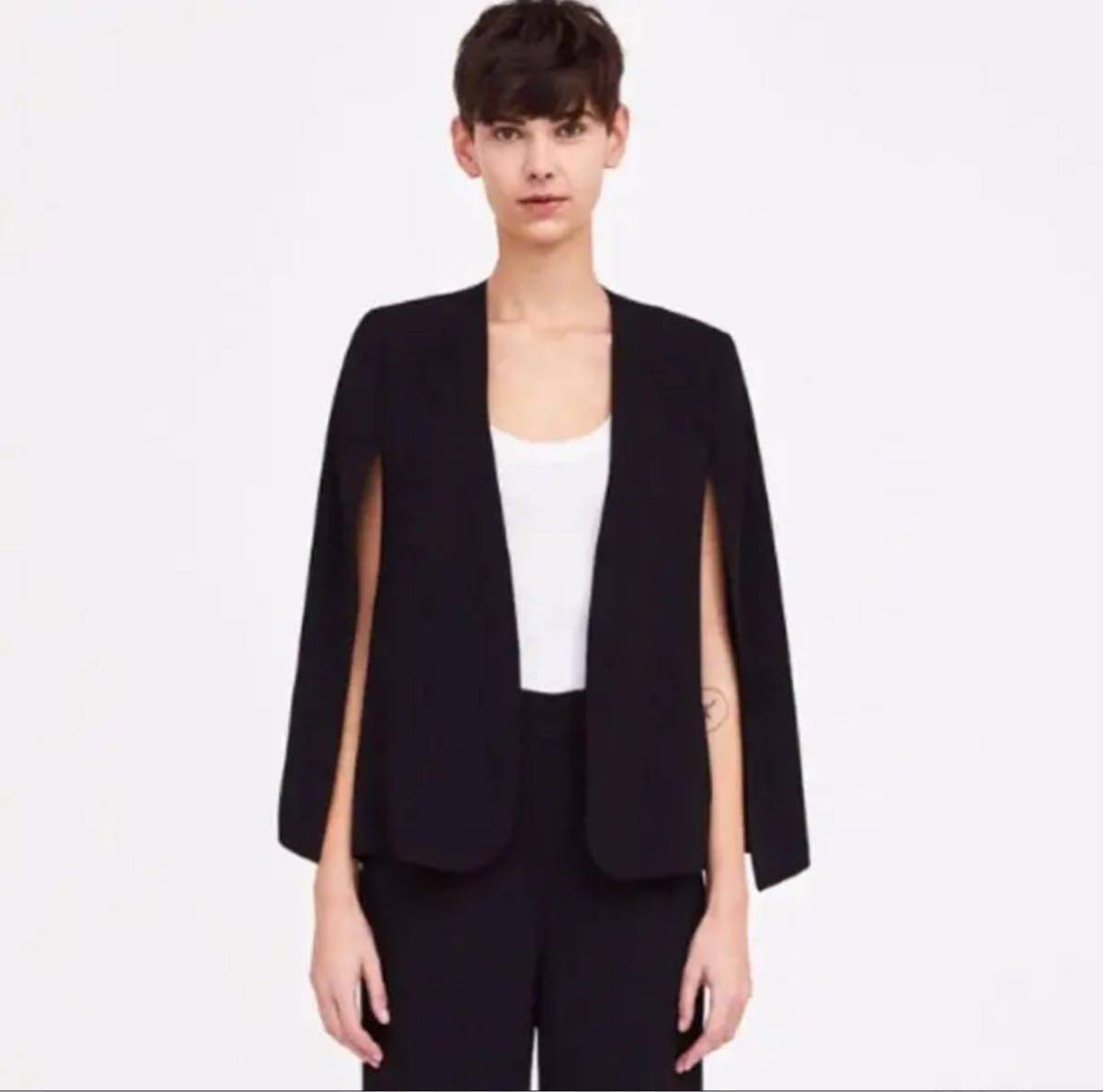 ZARA ザラ ・ 中古・古着通販ZARA ブラック - ノーカラーツイード