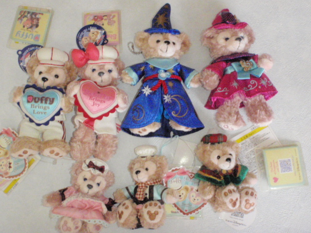 ダッフィー ダッフィー＆シェリーメイ ぬいぐるみバッジセット シェリーメイ ぬいぐるみバッジ ストラップ 15個セット ダッフィー　シェリーメイ　 ぬいぐるみバッジセット