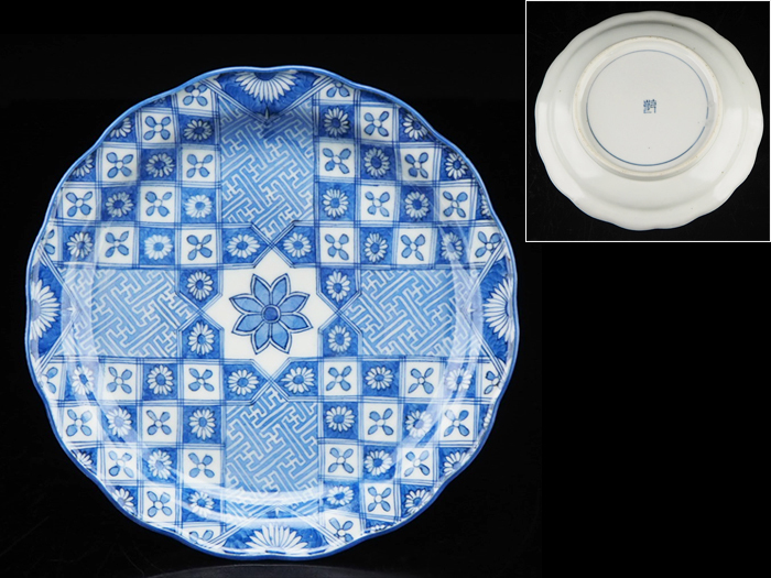  夢工房 古伊万里 幾可文様 花市松図 花形皿 文化文政期 直径17.7㎝ XE-72(その他)｜売買されたオークション情報、yahooの商品情報をアーカイブ公開 - オークファン 伊万里、有田