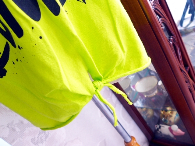 ☆美品☆ZUMBA　ズンバ　タンクトップ　リメイク　ライムグリーン　ダンス・エアロビクス・リトモス・ズンバ・ヒップホップ・フィットネス_3