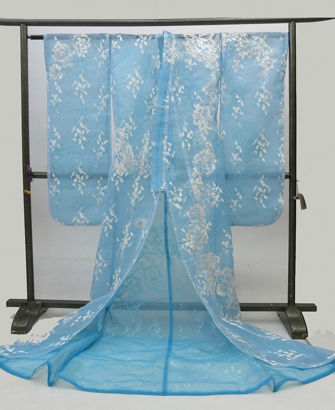 cherry☆p7104qo☆新入荷☆オーガンジー打掛 単品☆桂由美JAPAN☆水色
