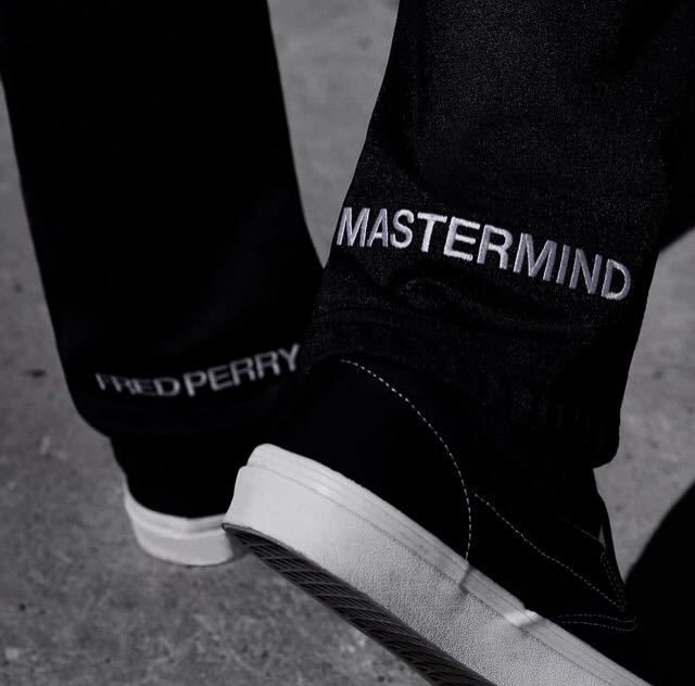 END. x MASTERMIND WORLD x Fred Perry TRACK PANT Black Small エンド