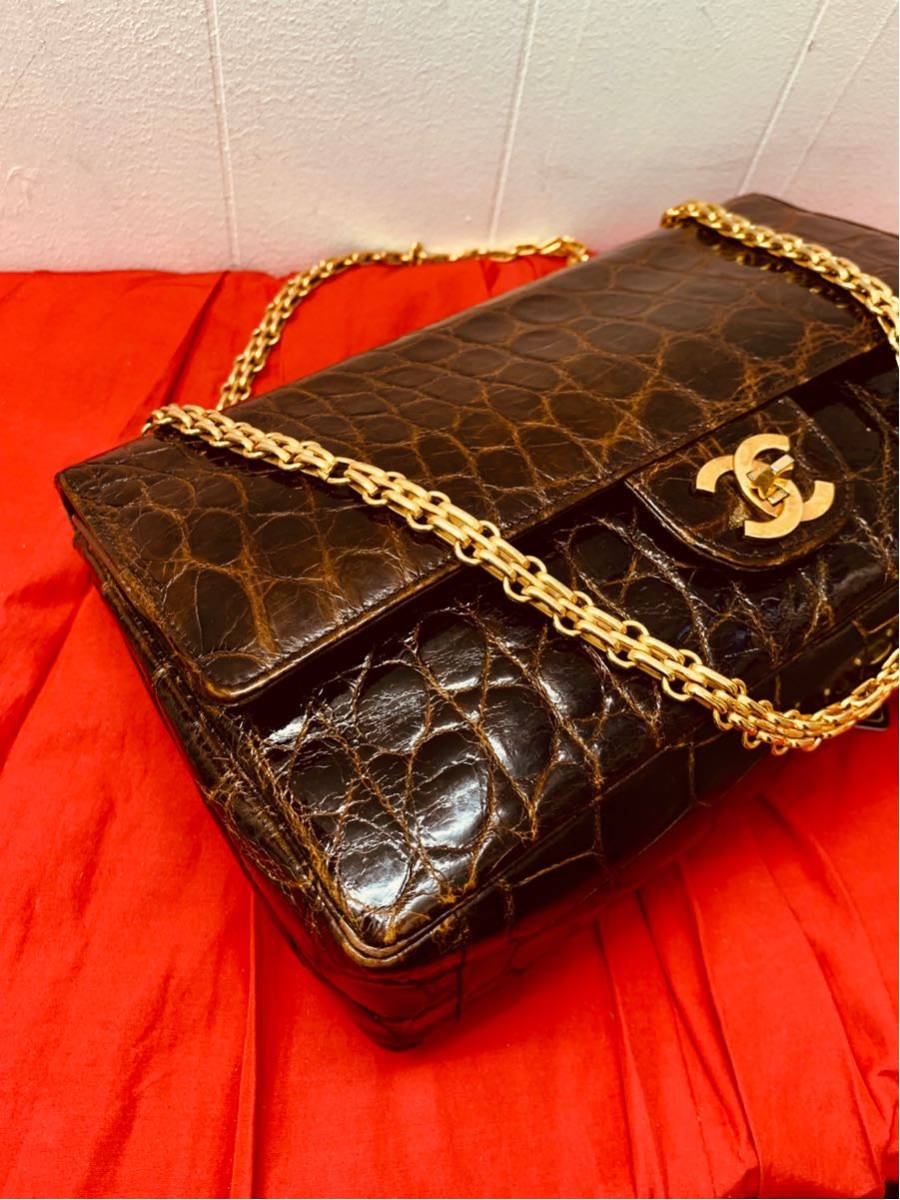 確実本物 シャネル CHANEL ☆綺麗☆ ヴィンテージ クロコダイル 