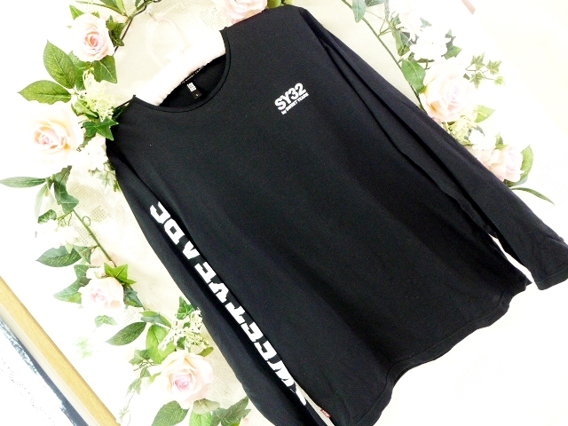☆超美品☆SY３２　by SWEET YEARS 長袖Tシャツ　黒　L　ダンス・エアロビクス・リトモス・ズンバ・ヒップホップ・フィットネス_1