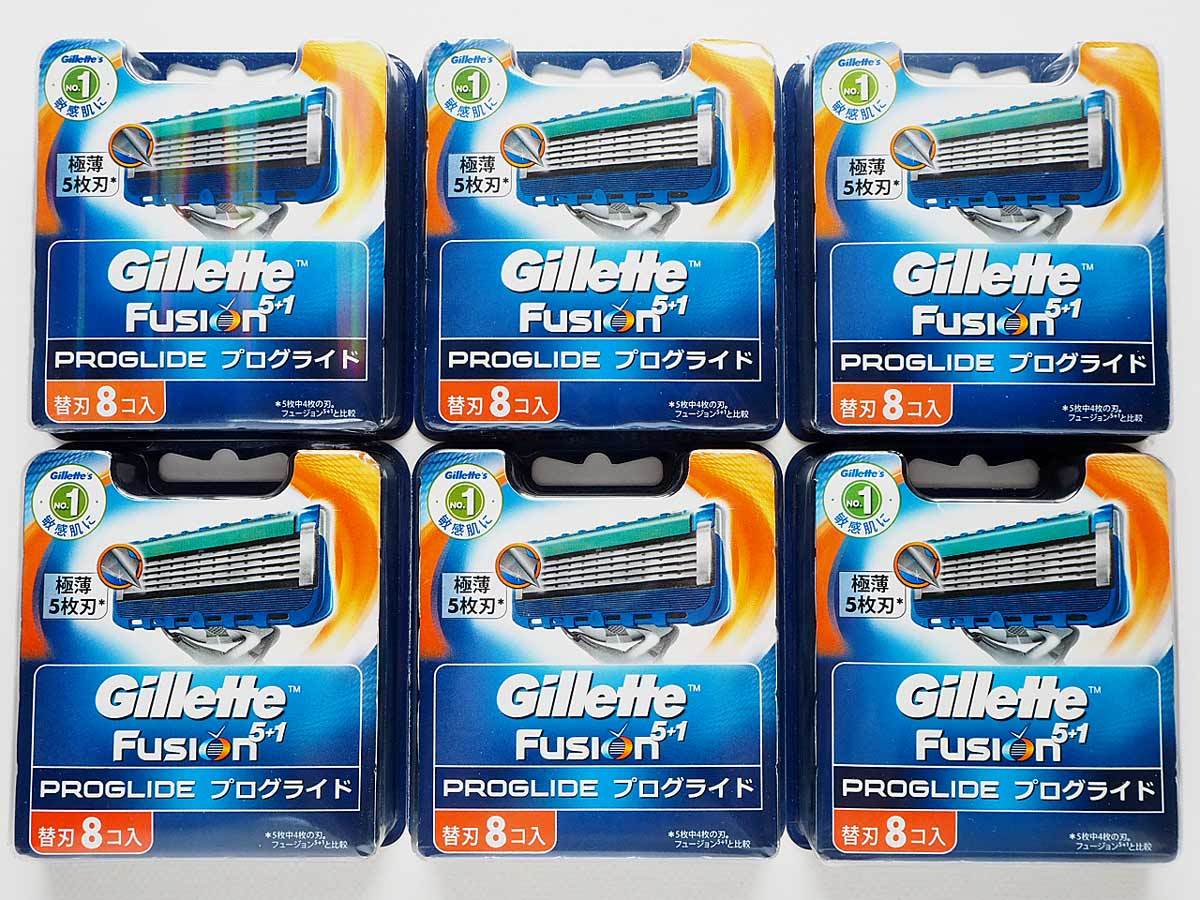 新品 Gillette ジレット FUSION5+1 PROGLIDE フュージョン5+1 プログライド 替刃 合計48個